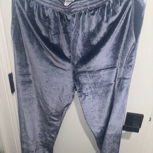 PINK Victoria's Secret Velvet Joggers in Silver